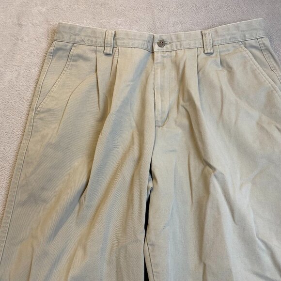 Dockers Men's Khaki Chino Pants Men's Size 35x26 Pleated Front Cotton Beige - Picture 9 of 13